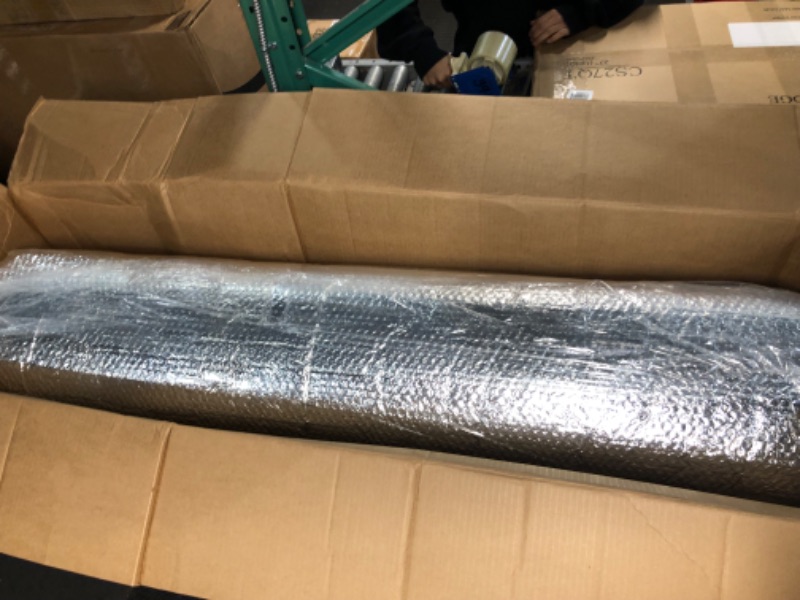 Photo 2 of US Energy Products 48" x 25' (100sqft) White Double Bubble Reflective Foil Insulation Thermal Barrier R8 Solid Vapor Barrier Commercial Residential