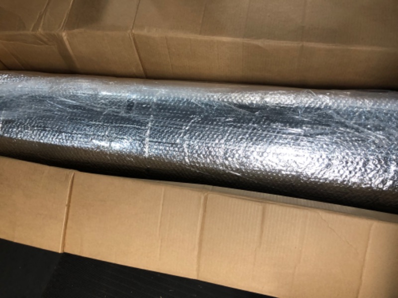 Photo 3 of US Energy Products 48" x 25' (100sqft) White Double Bubble Reflective Foil Insulation Thermal Barrier R8 Solid Vapor Barrier Commercial Residential