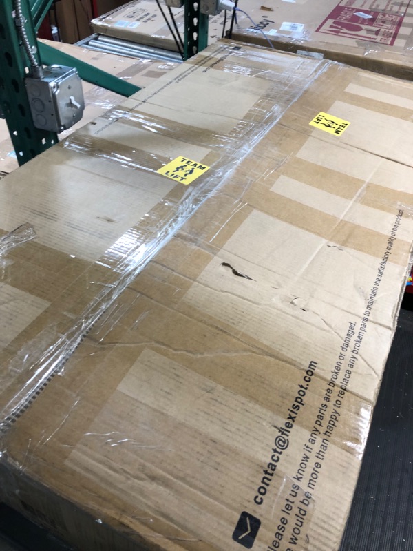 Photo 1 of FLEXISPOT Standing Desk Adjustable Height Desk Quick Assembly with 48 x 24 Inches Whole-Piece Desktop Ergonomic Memory Controller Sit Stand Desk(White Frame + 48" Bamboo Texture Desktop) 48x24" 5 min assembly Bamboo Texture Top + White Frame