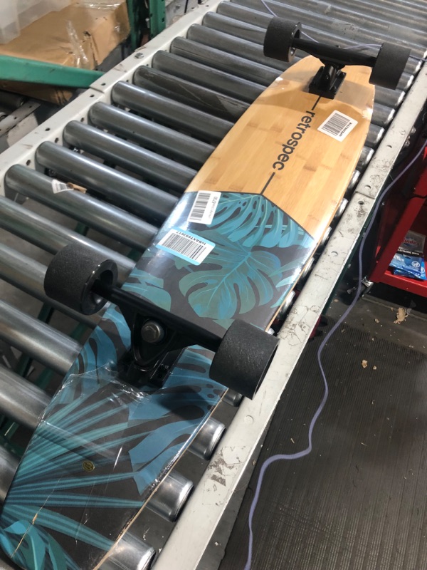 Photo 3 of ***MAJOR DAMAGE - CRACKED - SEE PICTURES***
Retrospec Zed Longboard Skateboard Complete Cruiser | Bamboo & Canadian Maple Wood Cruiser w/ Reverse Kingpin Trucks