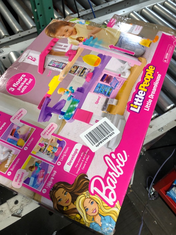 Photo 4 of Barbie Little DreamHouse by Fisher-Price Little People, Interactive Toddler playset with Lights, Music, Phrases, Figures and Play Pieces