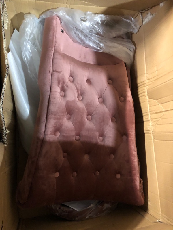 Photo 2 of VERY DAMAGED PIECE IS RIPPED OFF*********
High Back Armless Chair Tufted Velvet Accent Chair Retro Throne Chair Wingback Sofa