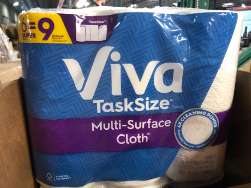 Photo 3 of 2 PACK *******Viva Multi-Surface Cloth Paper Towels, Choose-A-Sheet - 6 Big Rolls = 9 Regular Rolls (83 Sheets Per Roll)