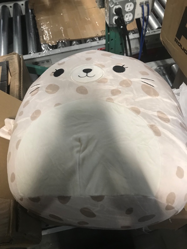 Photo 3 of Squishmallows Original 14-Inch Lilou Beige Spotted Seal with White Belly - Large Ultrasoft Official Jazwares Plush