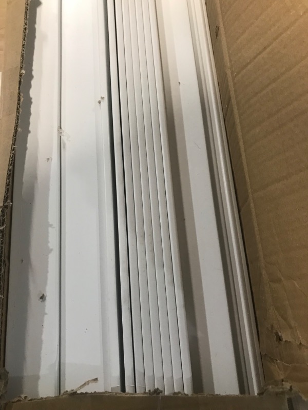 Photo 2 of Beimo Air Conditioner Fence Panels Outdoor, Privacy Screen Trash Can Enclosure Vinyl Plastic Outside, 2 White Panels 36 "W x 42 "H… 36 "W x 42 "H