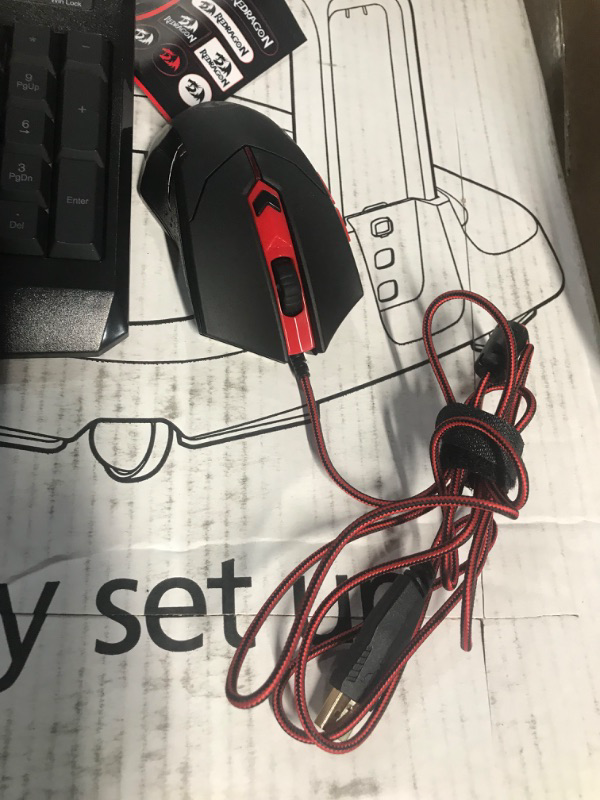 Photo 3 of * some keys do not work * sold for parts *
Redragon S101 Gaming Keyboard, M601 Mouse, RGB Backlit Gaming Keyboard, Programmable Backlit Gaming Mouse, Value Combo Set 