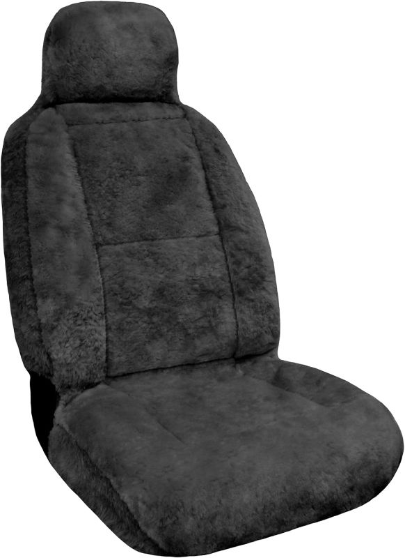 Photo 1 of Eurow Sheepskin Seat Cover, 56 by 23 Inches, Gray