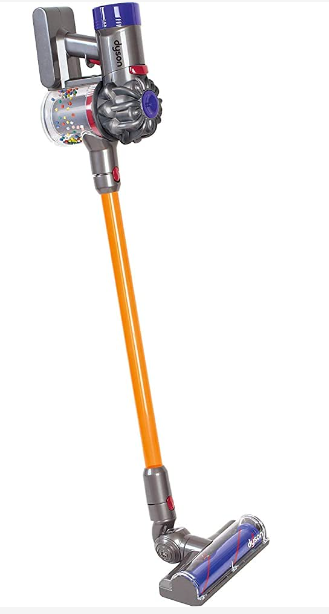 Photo 1 of Casdon Little Helper Dyson Cord-Free Vacuum Cleaner Toy, Grey, Orange and Purple (68702) 