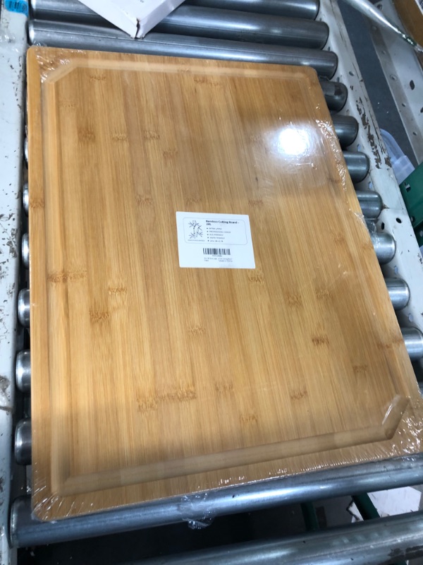 Photo 3 of 24 x 18 Extra Large Bamboo Serving Boards for Kitchen, Heavy Duty Wood Butcher Block Chopping Board