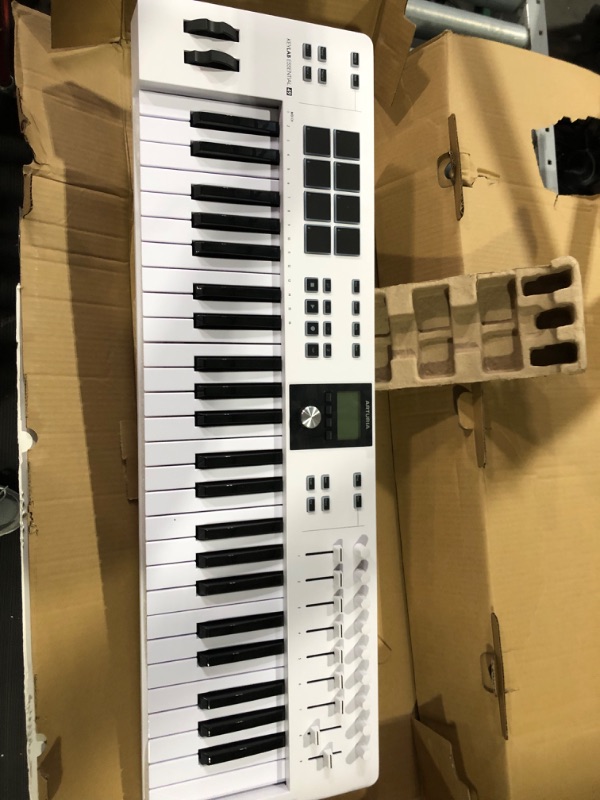 Photo 4 of Arturia KeyLab Essential mk3 MIDI Controller BUNDLE with MIDI Keyboard, 6ft Pig Hog MIDI Cable, USB Cable & Polishing Cloth - 61 Key Keyboard, Software Integration, Flexible Connectivity