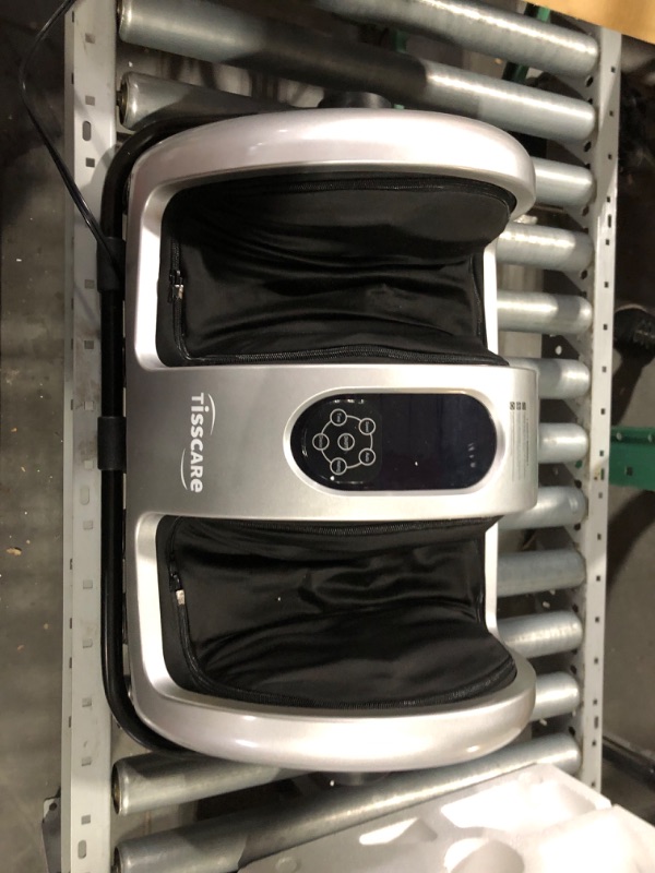 Photo 1 of TISSCARE Shiatsu Massage Foot Massager Machine - Improves Blood Flow Circulation, Deep Kneading & Tissue with Heat /Remote, Neuropathy, Plantar Fasciitis, Diabetics, Pain Relief Silver Gray