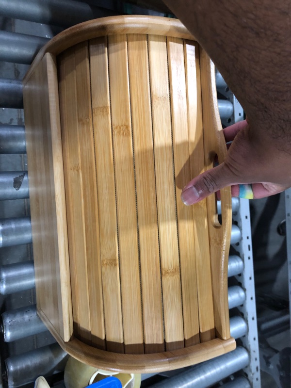 Photo 5 of 2 Lb. Depot Breadbox for Kitchen Countertop - Vintage-Style Bamboo Bread Box Wood - Japanese Bread Box - Bread Cabinet