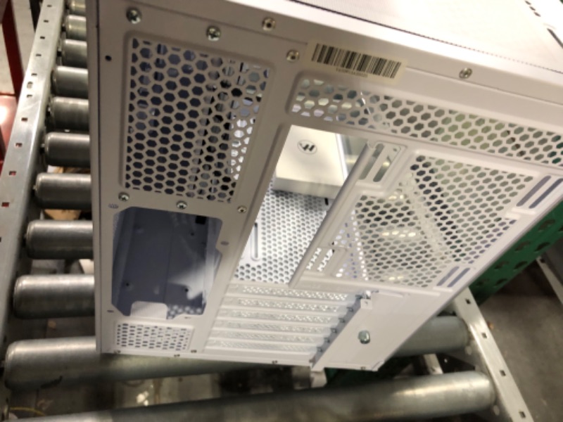 Photo 1 of MUSETEX ATX PC Case,5 PWM ARGB Fans Pre-Installed,360MM RAD Support,Type-C Gaming PC Case,270° Full View Tempered Glass Mid Tower PC Case,Pure White ATX Computer Case,Y6