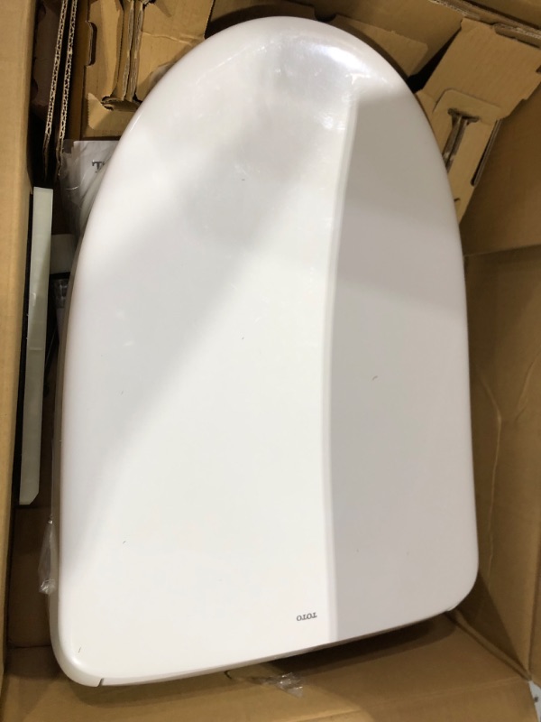 Photo 2 of [FOR PARTS, READ NOTES] NONREFUNDABLE
TOTO SW4736AT40#01 WASHLET+ Electronic Bidet Toilet Seat, Elongated, Cotton White Cotton White Elongated