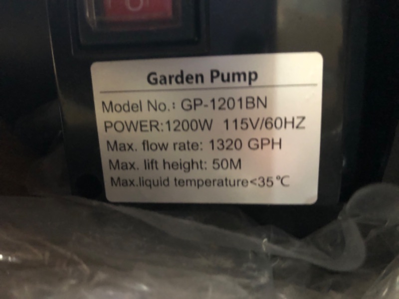 Photo 2 of 1.6HP 1320GPH 115V Shallow Well Pump with Pressure Tank