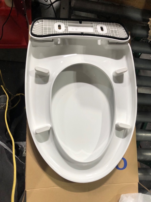 Photo 5 of * used * 
Slow Close Toilet Seat BR501-00 White Elongated, Stain-Resistant and Easy to Keep Clean
