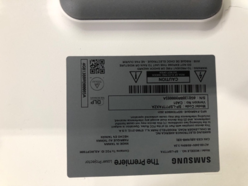 Photo 4 of ***SEE NOTES***SAMSUNG 120-Inch The Premiere Ultra Short Throw 4K UHD Smart Triple Laser Home Theater Projector (SP-LSP7TFAXZA, 2020 Model)