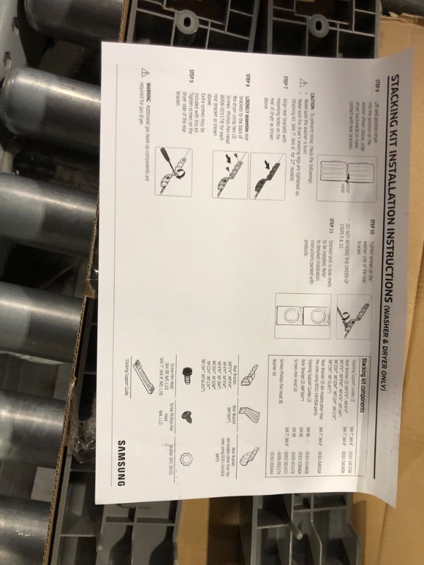 Photo 3 of 2023 UPGRADED SKK-7A SKK8K Samsung washer dryer stacking kit