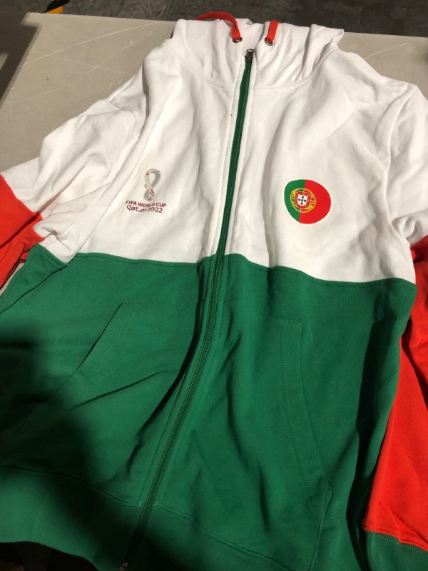 Photo 2 of * see all images * 
Outerstuff Men's FIFA World Cup Country Contrast Panel Fleece Hood Portugal World Cup Soccer Team X-Large Green-red-white