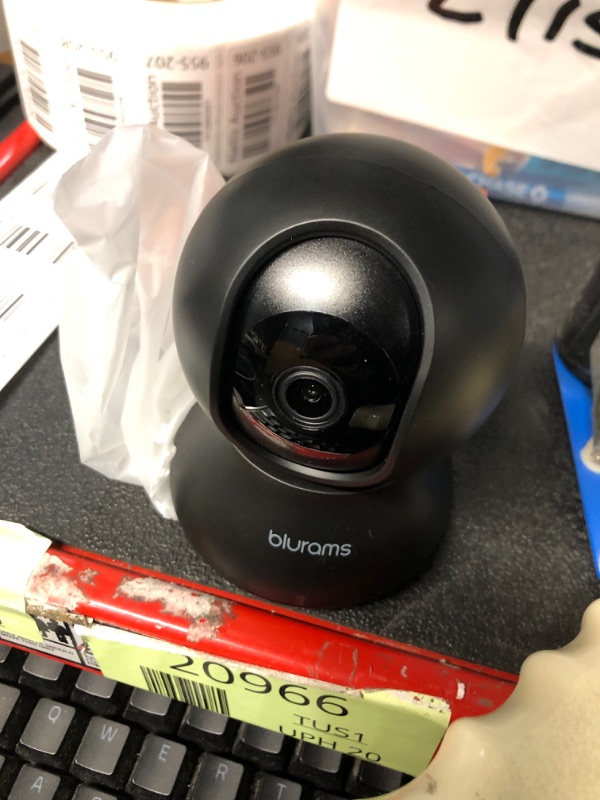 Photo 2 of blurams Security Camera, 2K Baby Cameras Pet Camera 360-degree for Home Security w/Smart Motion Tracking, Phone App, IR Night Vision, Siren, Works with Alexa & Google Assistant & IFTTT, 2-Way Audio Black