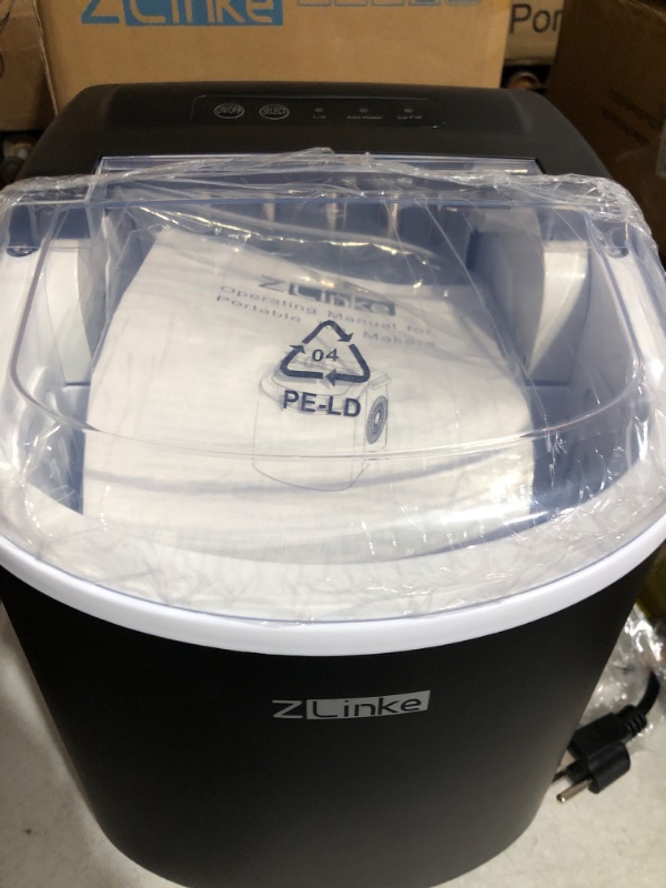 Photo 1 of **NON FUNCTIONAL**FOR PARTS ONLY**
Zlinke Countertop Ice Maker Machine 6 Mins 9 Bullet Ice
