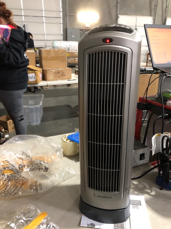 Photo 4 of **NON REFUNDABLE NO RETURNS SOLD AS IS**
**PARTS ONLY*** used * functional * see all images * 
Lasko Oscillating Digital Ceramic Tower Heater for Home with Adjustable Thermostat, Timer and Remote Control, 