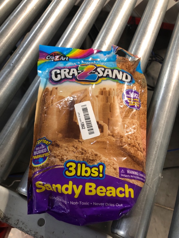 Photo 2 of CRA-Z-Sand 3LB Bag of Amazing Beach Sand with Surprise Sand Tool, Shape, Mold and Slice It, Fun Sensory Toy for Ages 4 and up Tan Sand