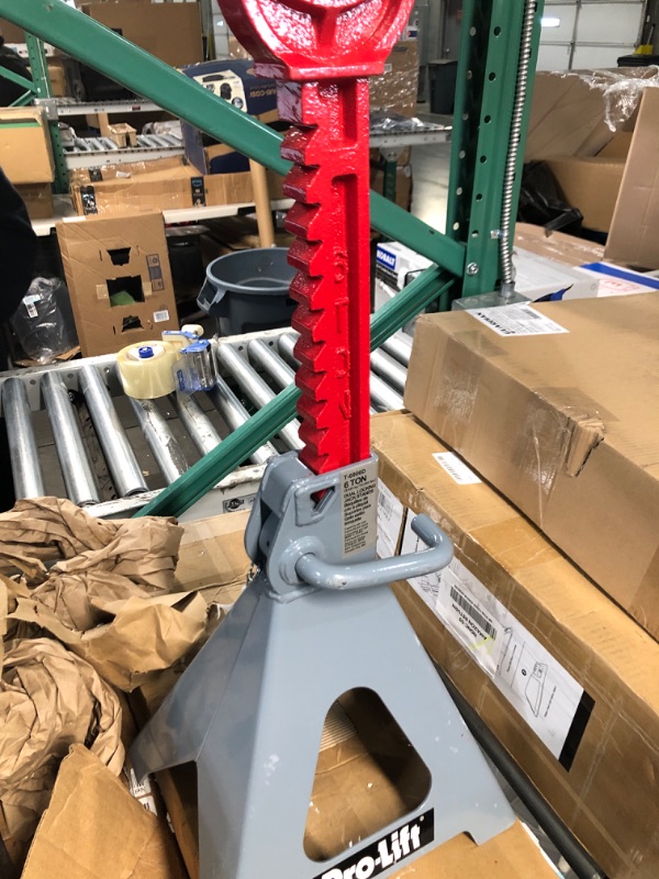 Photo 4 of 6-Ton Double Locking Pin Jack Stand with Cast Ductile Ratchet Bar Pair