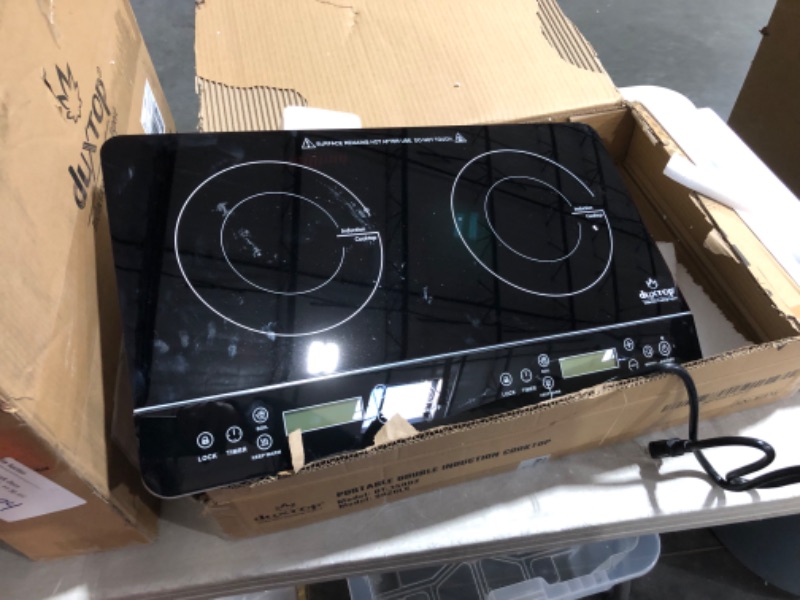 Photo 2 of ***USED - DIRTY - UNABLE TO TEST***
Duxtop LCD Portable Double Induction Cooktop 1800W Digital Electric Countertop Burner Sensor Touch Stove, 9620LS/BT-350D
