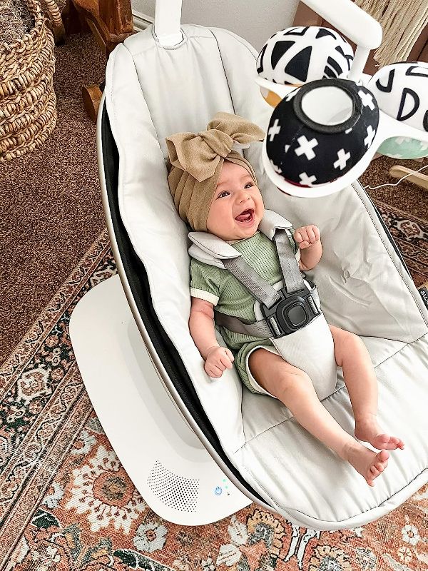 Photo 4 of 4moms MamaRoo Multi-Motion Baby Swing, Bluetooth Baby Swing with 5 Unique Motions, Grey