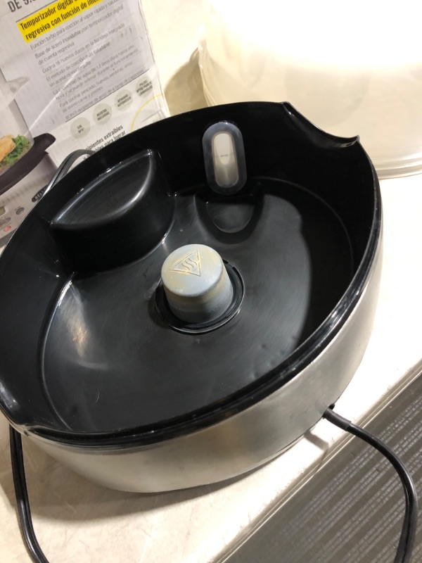 Photo 2 of * not functional * sold for parts * repair * 
BELLA 9.5 QT Triple Tier Digital Food Steamer, Healthy Fast Simultaneous Cooking