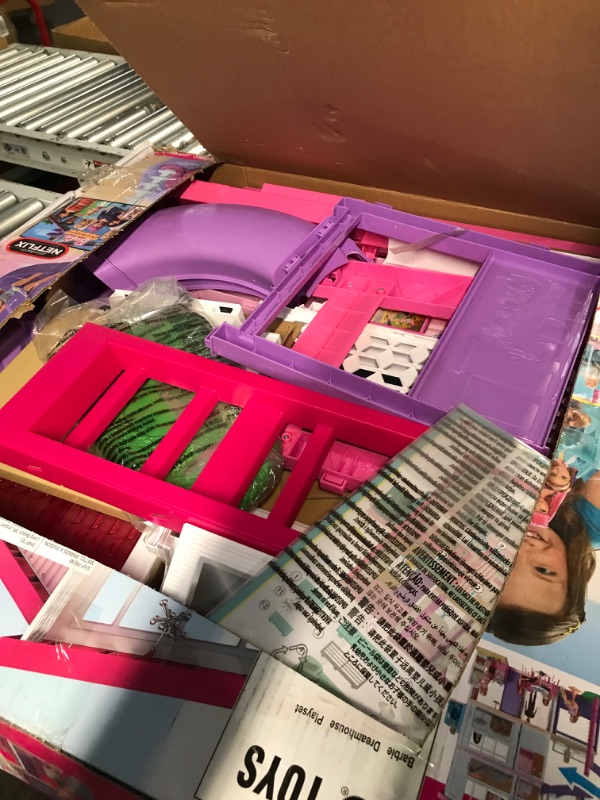 Photo 2 of Barbie Dreamhouse, Doll House Playset with 70+ Accessories Including Transforming Furniture, Elevator, Slide, Lights & Sounds Wheelchair Accessible Elevator