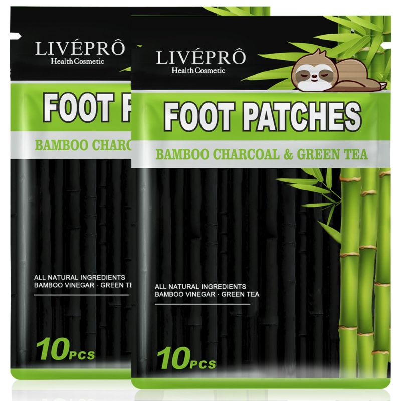 Photo 1 of 20Pcs Foot Pads, Premium Natural Bamboo Vinegar Foot Pads, Foot Care Foot Patches Perfect for Everyday Use