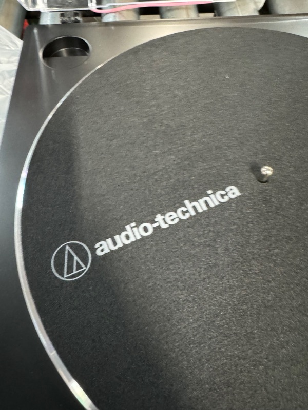 Photo 4 of Audio-Technica AT-LP60X-BK Fully Automatic Belt-Drive Stereo Turntable, Black, Hi-Fi, 2 Speed, Dust Cover, Anti-Resonance, Die-Cast Aluminum Platter