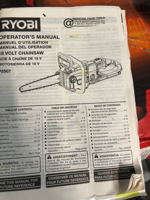 Photo 1 of 14 in. 37cc 2-Cycle Gas Chainsaw