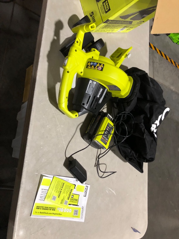 Photo 5 of ***USED - MISSING PARTS - SEE NOTES***
RYOBI 40-Volt Lithium-Ion Cordless Battery Leaf Vacuum/Mulcher (Tool Only)