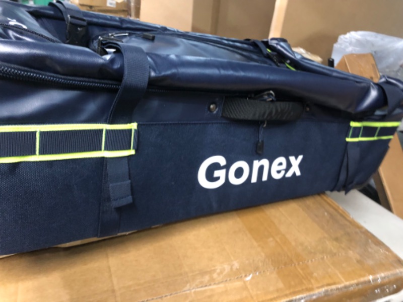 Photo 2 of Gonex Rolling Duffle Bag with Wheels, 100L Water Repellent Large Wheeled Travel Duffel Luggage with Rollers 33 inch, Navy Blue