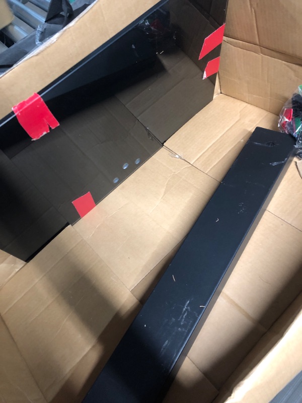 Photo 1 of ***PARTS ONLY**
**NO REFUNNDABLE NO RETURNS SOLD AS IS ***
FITUEYES Universal Floor TV Stand Swivel Mount Height Adjustable for 27 32 55 65 inch Flat and Curved Screen TVs, Tempered Glass Base Black TV Stands with Cable Management Modern