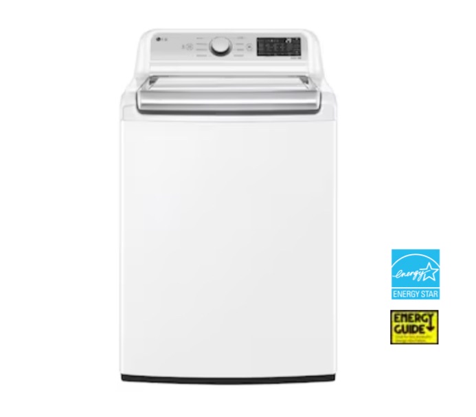 Photo 1 of LG TurboWash3D 5.5-cu ft High Efficiency Impeller Smart Top-Load Washer (White