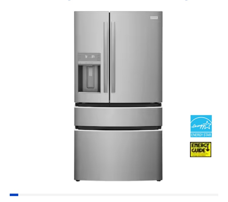 Photo 1 of Frigidaire Gallery 21.5-cu ft 4-Door Counter-depth French Door Refrigerator