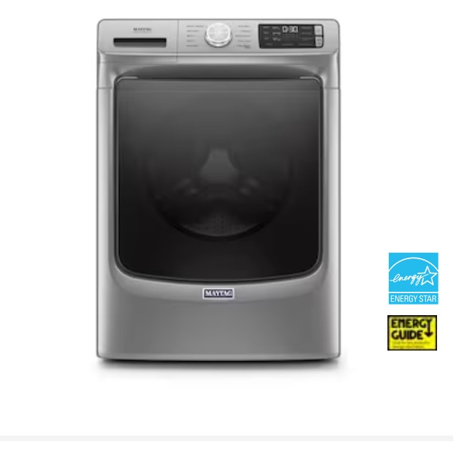 Photo 1 of Maytag 4.5-cu ft High Efficiency Stackable Steam Cycle Front-Load Washer 