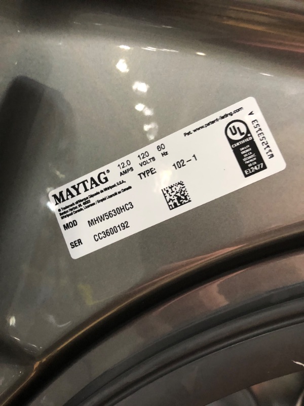 Photo 10 of Maytag 4.5-cu ft High Efficiency Stackable Steam Cycle Front-Load Washer 