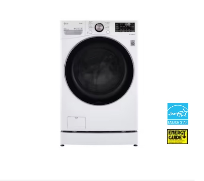 Photo 1 of LG TurboWash 360 4.5-cu ft High Efficiency Stackable Steam Cycle Smart Front-Load 