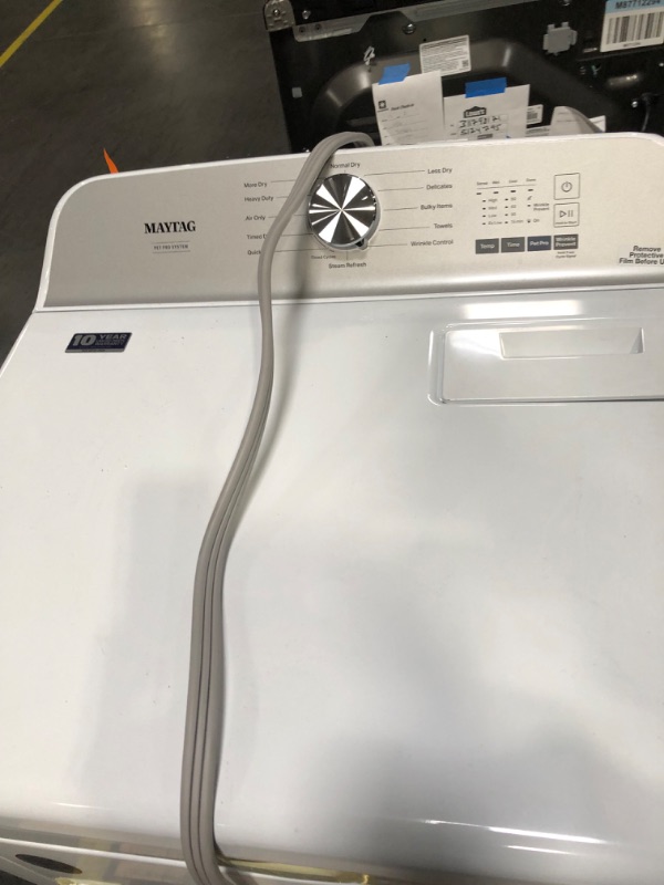 Photo 2 of Maytag Pet Pro 7-cu ft Steam Cycle Electric Dryer (White)