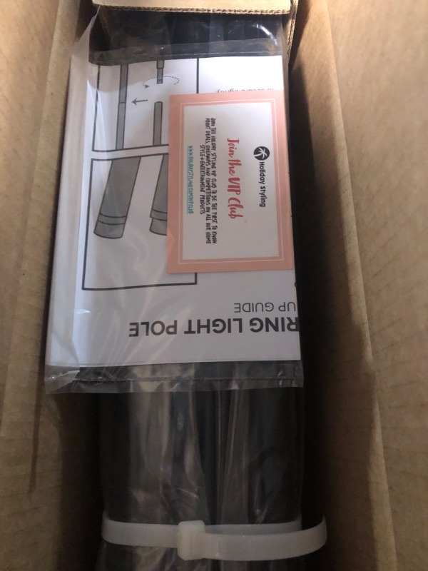 Photo 5 of **NONREFUNDABLE*FOR PARTS OR REPAIR**SEE NOTES**
Holiday Styling String Light Poles for Outdoor String Lights - Set of 2 Light Poles, 110 Inch Pole & Bracket Kit for Deck or Patio Railing - Garden, Backyard, Patio Lighting Stand for Parties, Wedding Deck 