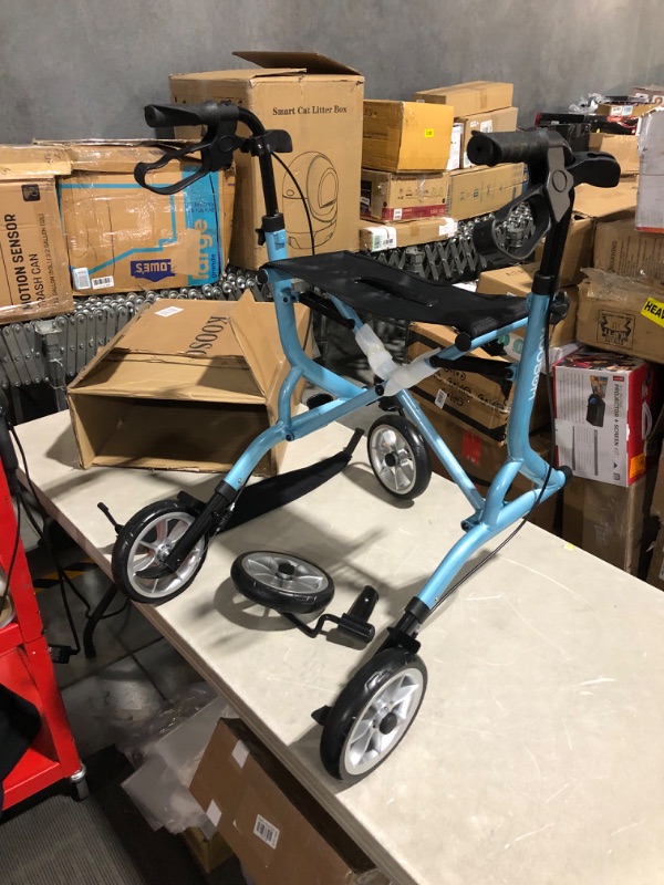 Photo 2 of ***DAMAGED - BENT - ONE OF THE WHEELS WON'T ATTACH***
Koosom Rollator Walker for Seniors-13.7lb Lightweight Mobility Walker Support 300lb with 8'' Wear-Resistant Wheels
