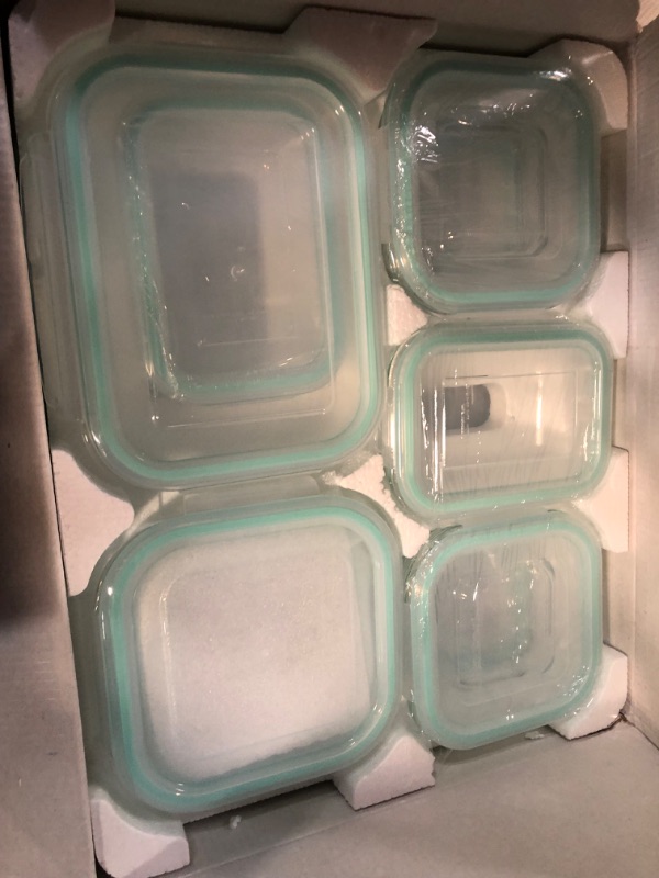 Photo 1 of Vtopmart 18Pack Glass Food Storage Containers with Lids, Meal Prep Containers, Airtight Lunch Containers Bento Boxes with Leak Proof Locking Lids for Microwave, Oven, Freezer, Dishwasher Green 18Pack