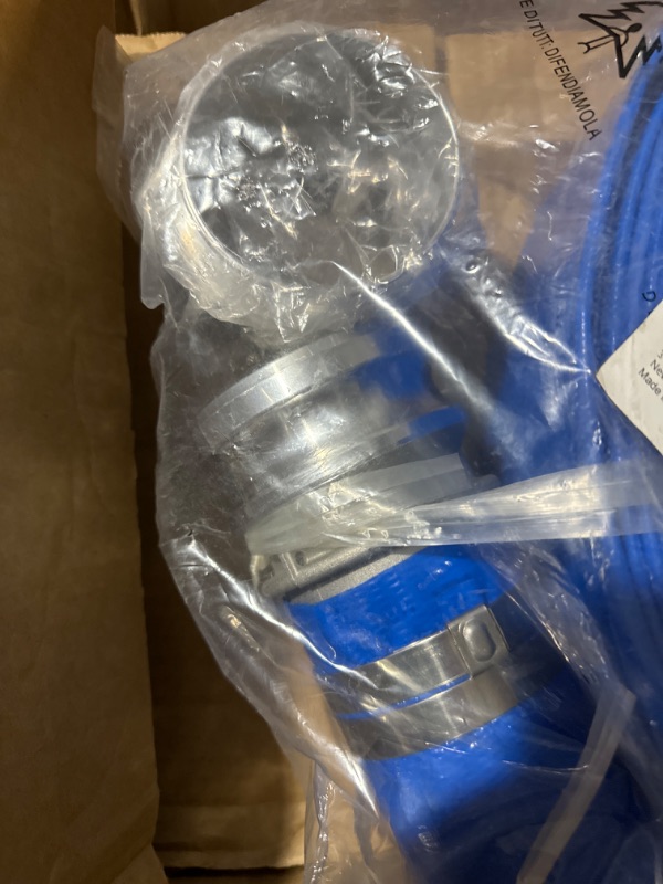 Photo 1 of ***USED LIKE NEW***3" x 50' Blue PVC Discharge Hose for Swimming Pools, Heavy Duty Backwash Hose Reinforced Pool Drain Hose 