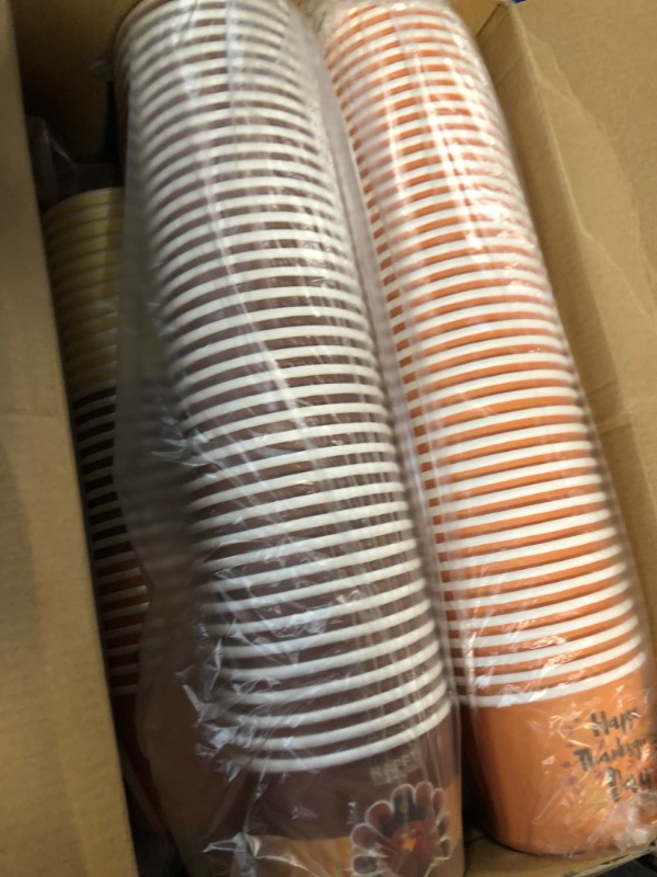 Photo 1 of 150 pcs thanksgiving cups turky