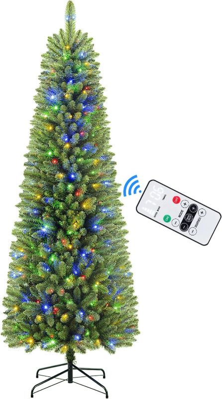 Photo 1 of **MISSING REMOTE**
SHareconn 7.5ft Prelit Snow Flocked Artificial Holiday Christmas Tree